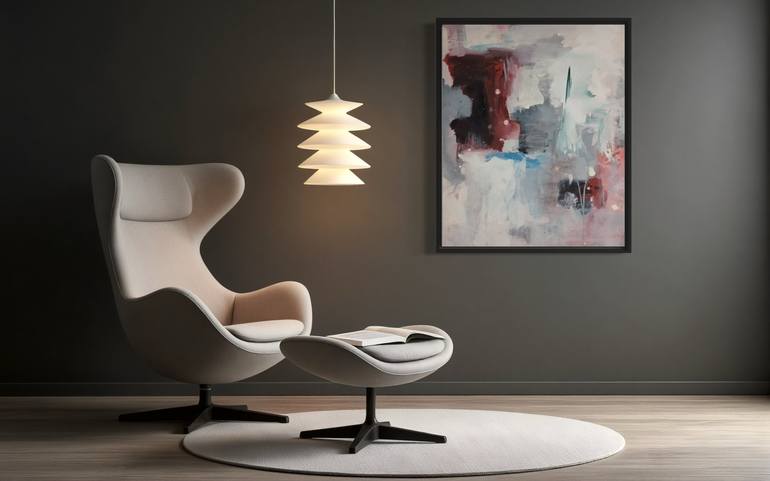 Original Abstract Expressionism Abstract Painting by Rodrigue Semabia