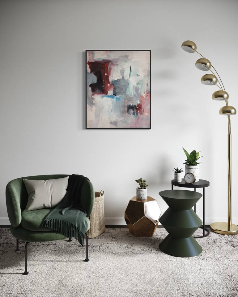 Original Abstract Expressionism Abstract Painting by Rodrigue Semabia