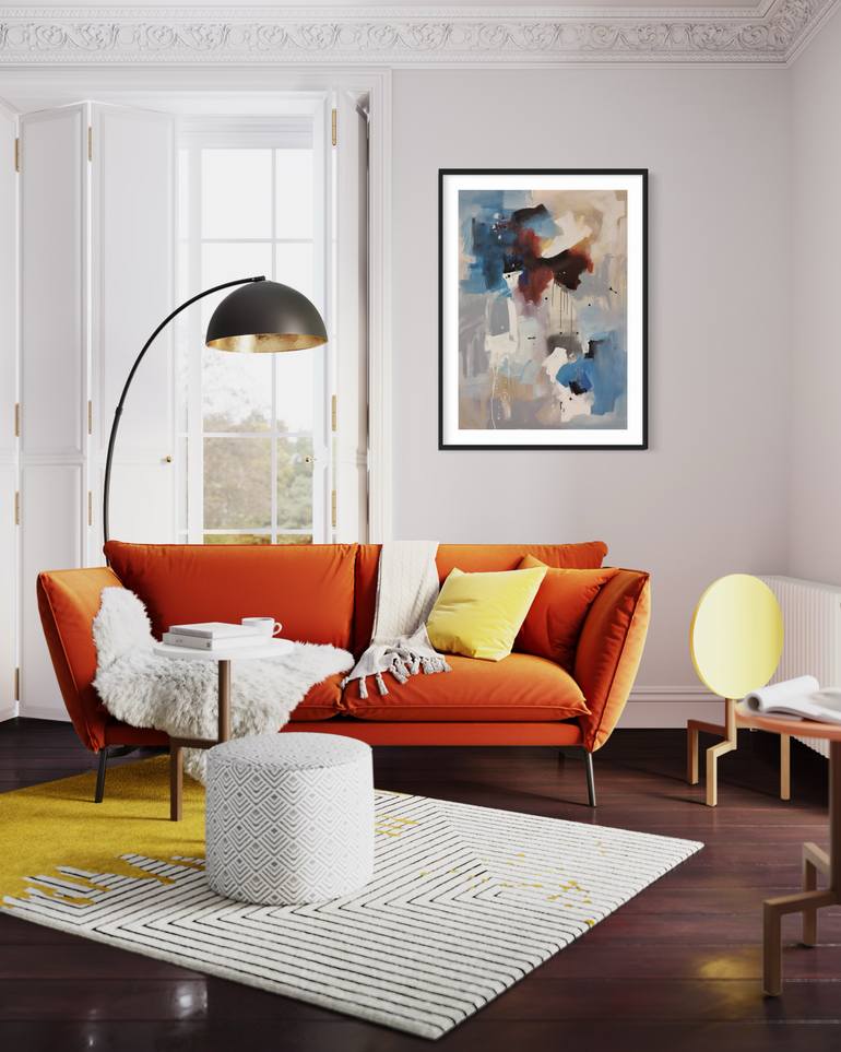 Original Abstract Expressionism Abstract Painting by Rodrigue Semabia