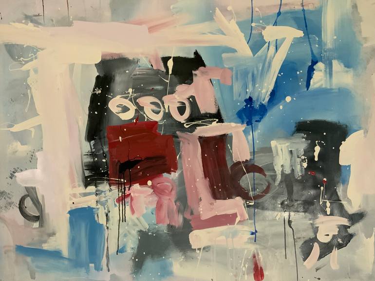 Original Abstract Expressionism Abstract Paintings by Rodrigue Semabia