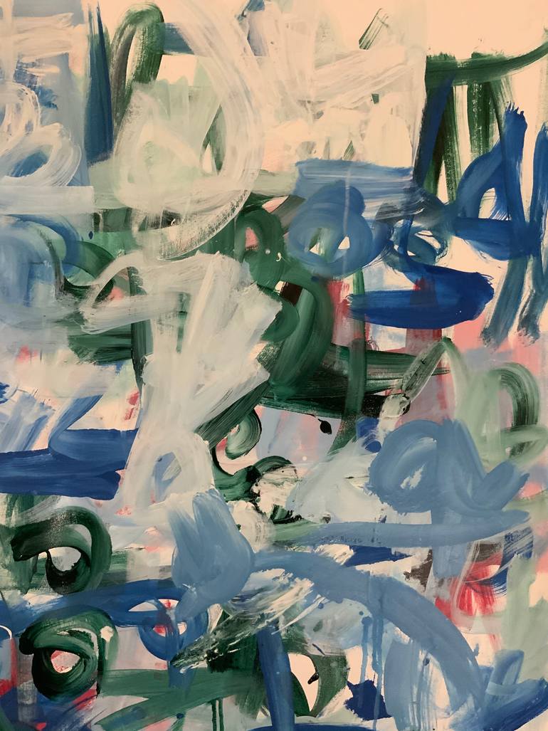 Original Abstract Expressionism Abstract Painting by Rodrigue Semabia