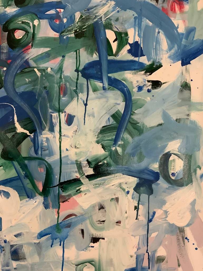 Original Abstract Expressionism Abstract Painting by Rodrigue Semabia