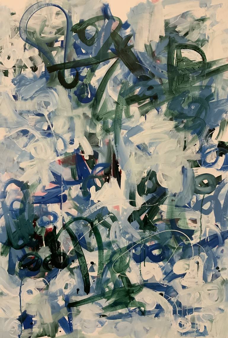 Original Abstract Expressionism Abstract Paintings by Rodrigue Semabia