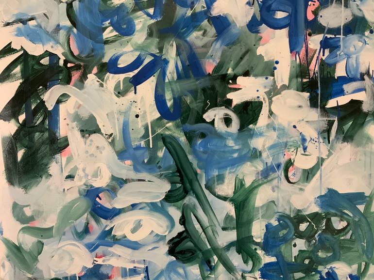 Original Abstract Expressionism Abstract Painting by Rodrigue Semabia