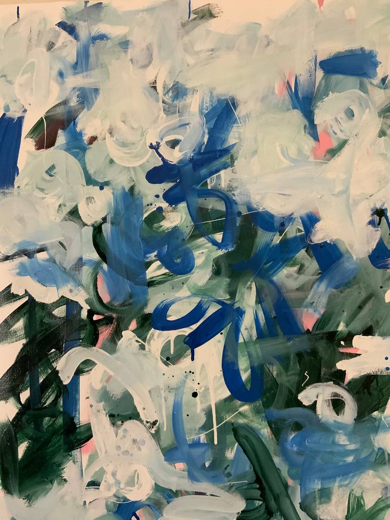 Original Abstract Expressionism Abstract Painting by Rodrigue Semabia