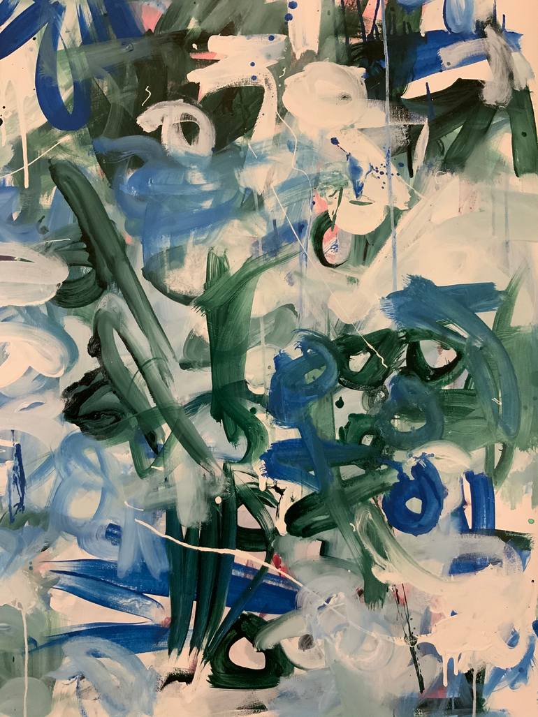 Original Abstract Expressionism Abstract Painting by Rodrigue Semabia