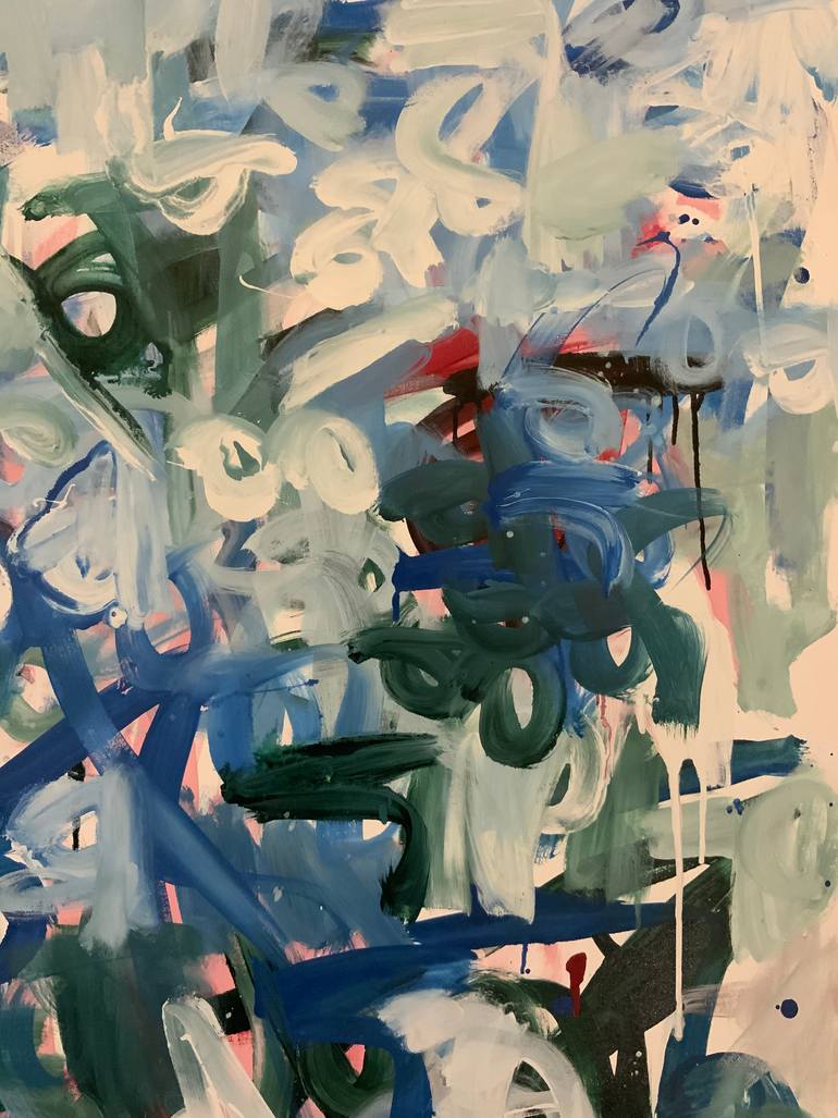 Original Abstract Expressionism Abstract Painting by Rodrigue Semabia