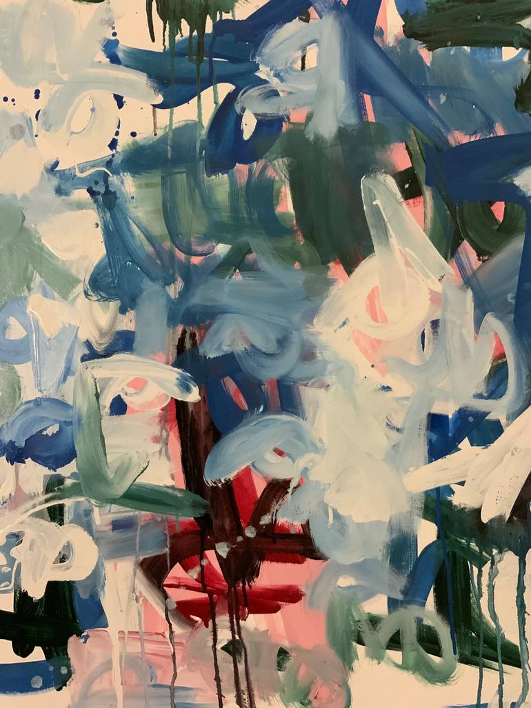 Original Abstract Expressionism Abstract Painting by Rodrigue Semabia