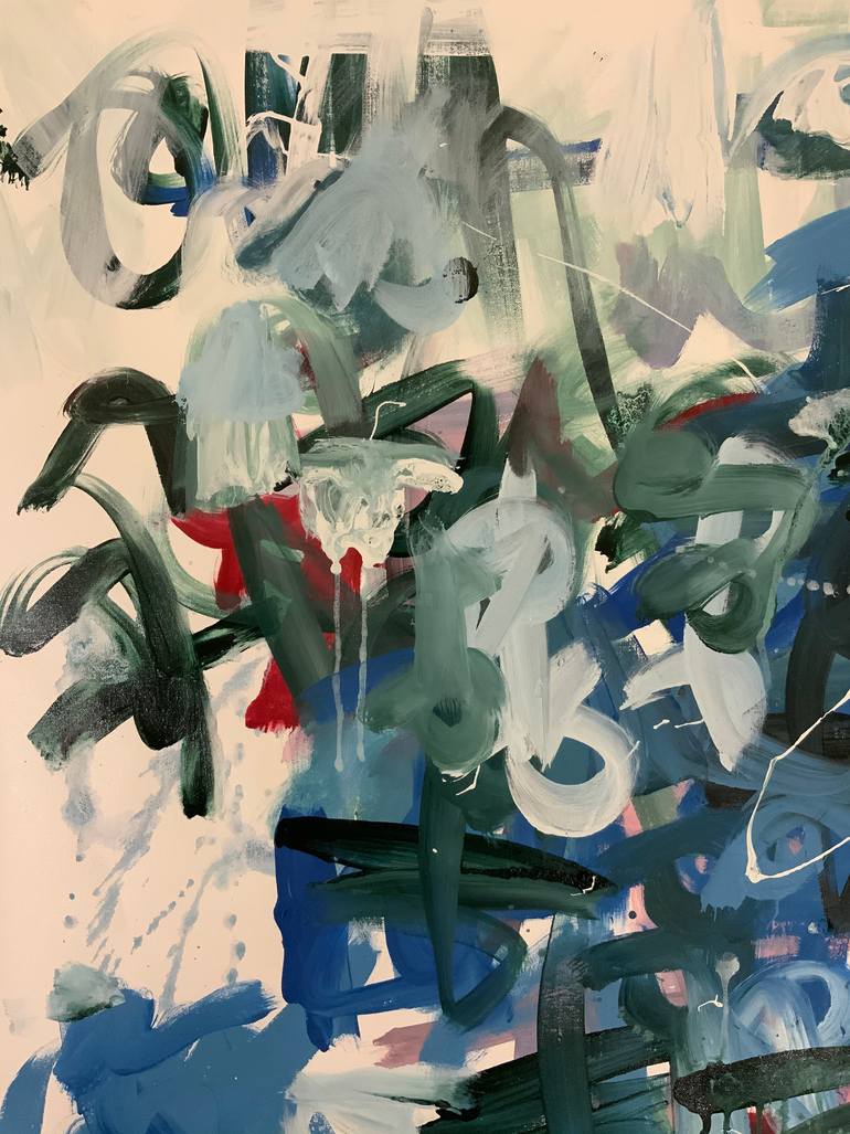 Original Abstract Expressionism Abstract Painting by Rodrigue Semabia