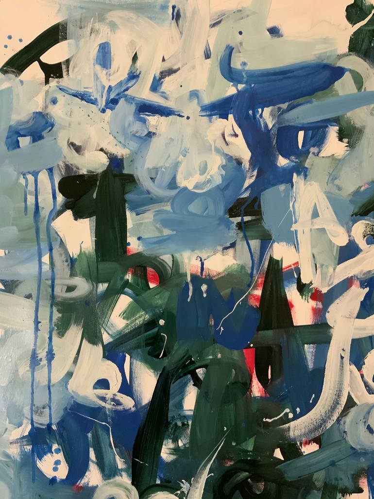 Original Abstract Expressionism Abstract Painting by Rodrigue Semabia