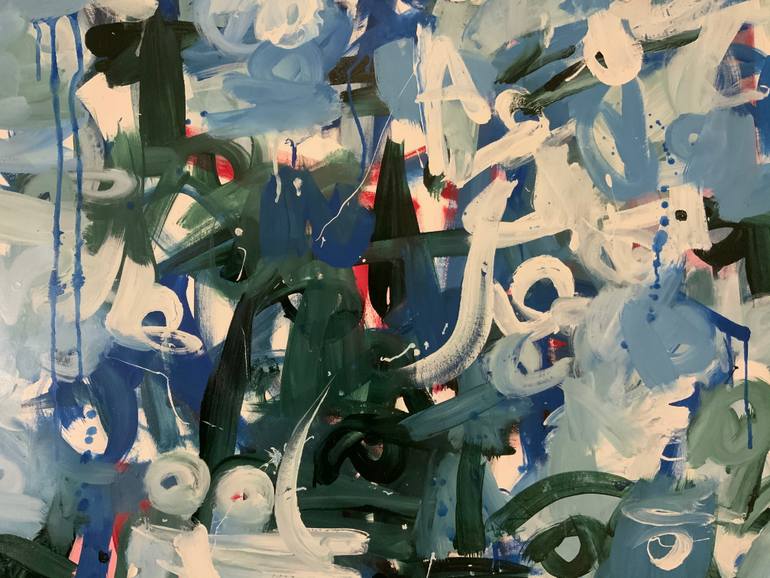 Original Abstract Expressionism Abstract Painting by Rodrigue Semabia