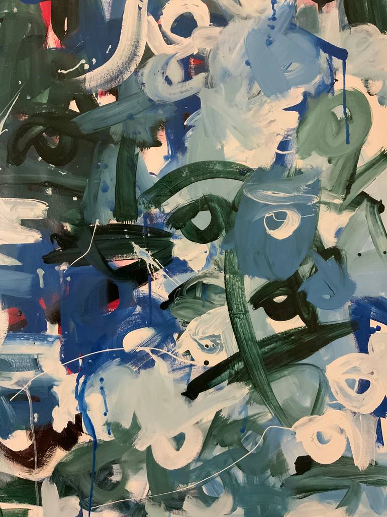 Original Abstract Expressionism Abstract Painting by Rodrigue Semabia