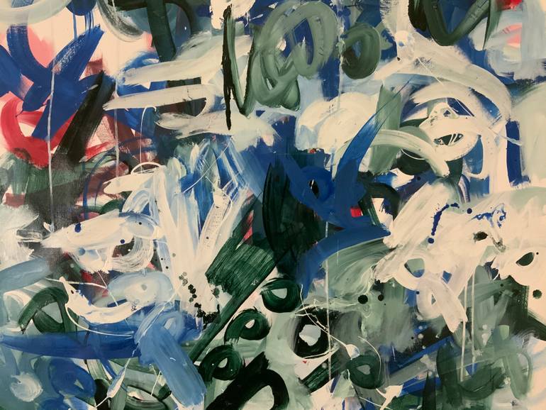 Original Abstract Expressionism Abstract Painting by Rodrigue Semabia