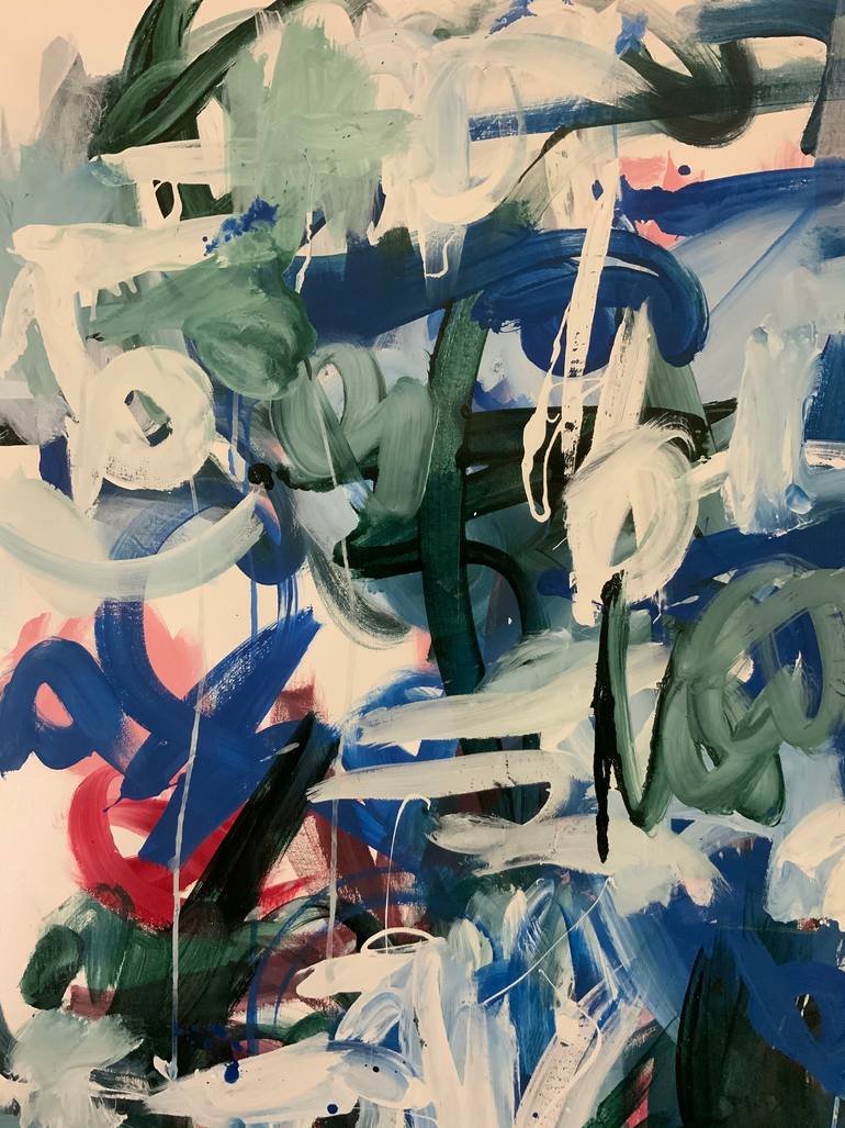 Original Abstract Expressionism Abstract Painting by Rodrigue Semabia