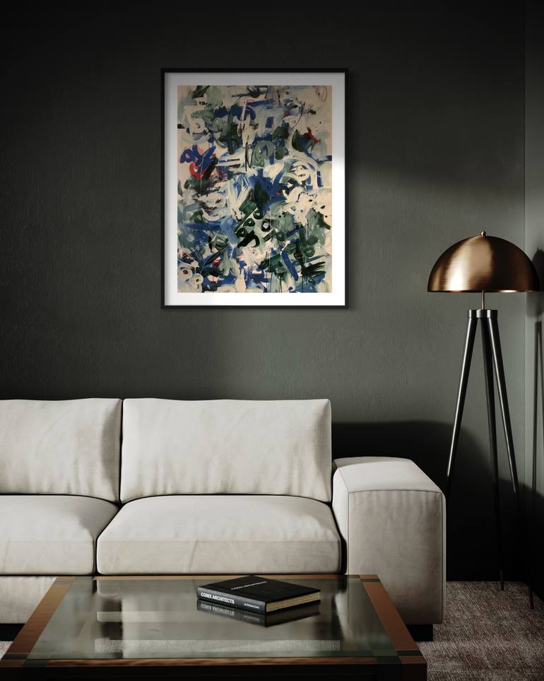 Original Abstract Expressionism Abstract Painting by Rodrigue Semabia