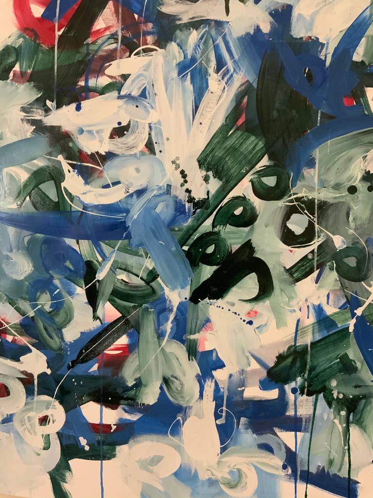 Original Abstract Expressionism Abstract Painting by Rodrigue Semabia