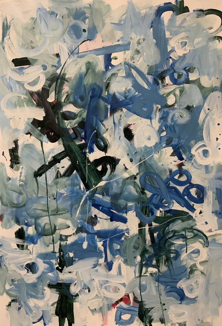 Original Abstract Expressionism Abstract Paintings by Rodrigue Semabia