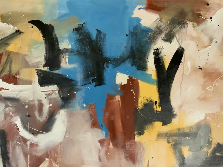 Original Abstract Expressionism Abstract Painting by Rodrigue Semabia