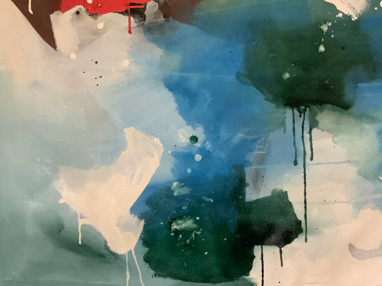 Original Abstract Expressionism Abstract Painting by Rodrigue Semabia