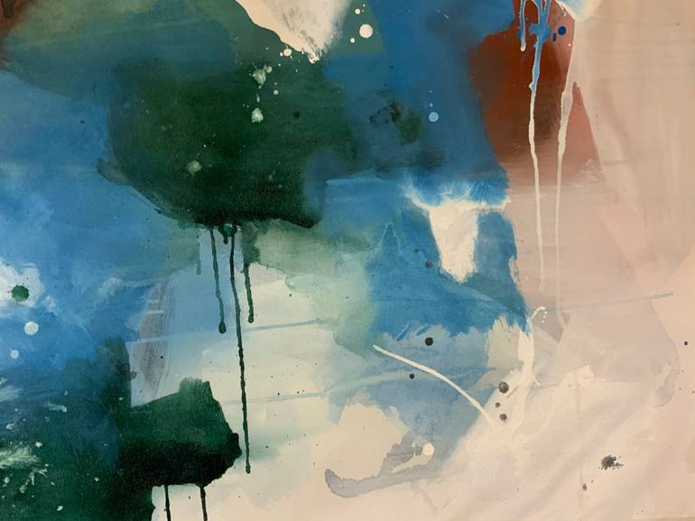 Original Abstract Expressionism Abstract Painting by Rodrigue Semabia