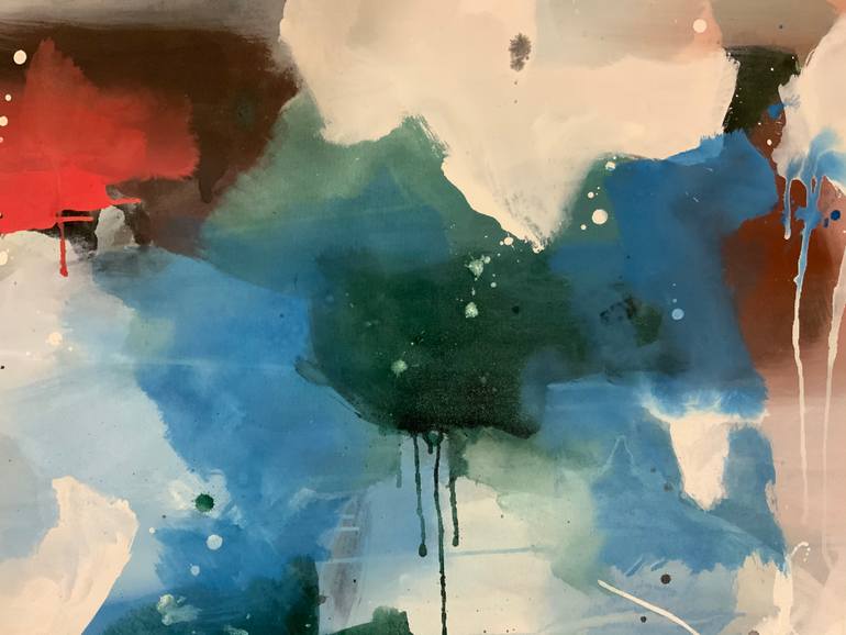 Original Abstract Expressionism Abstract Painting by Rodrigue Semabia