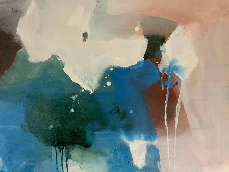 Original Abstract Expressionism Abstract Painting by Rodrigue Semabia