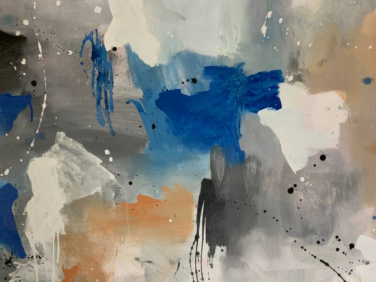 Original Abstract Expressionism Abstract Painting by Rodrigue Semabia