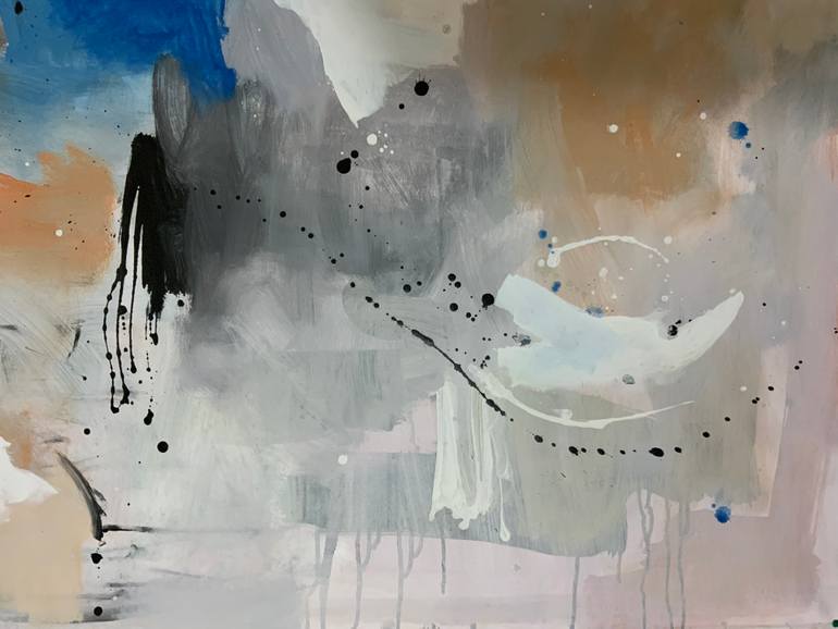 Original Abstract Expressionism Abstract Painting by Rodrigue Semabia
