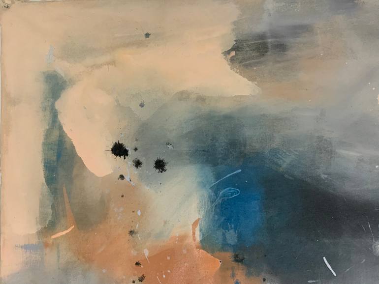 Original Abstract Expressionism Abstract Painting by Rodrigue Semabia