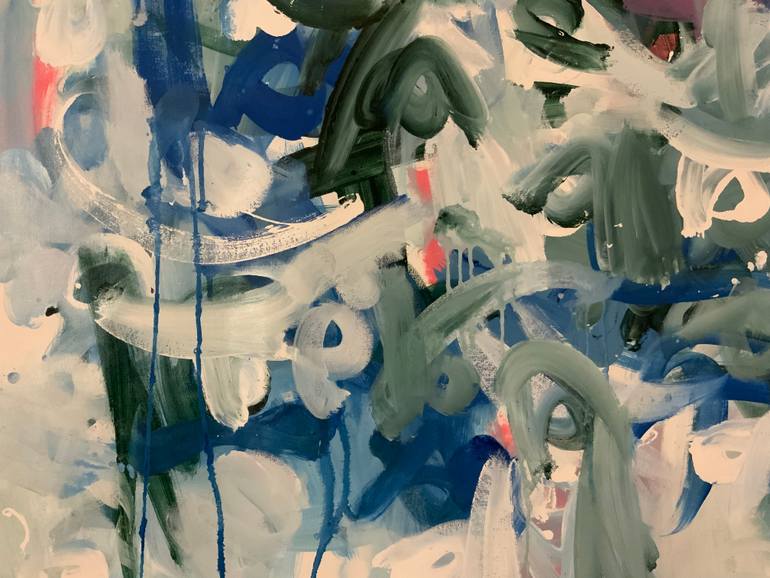 Original Abstract Expressionism Abstract Painting by Rodrigue Semabia