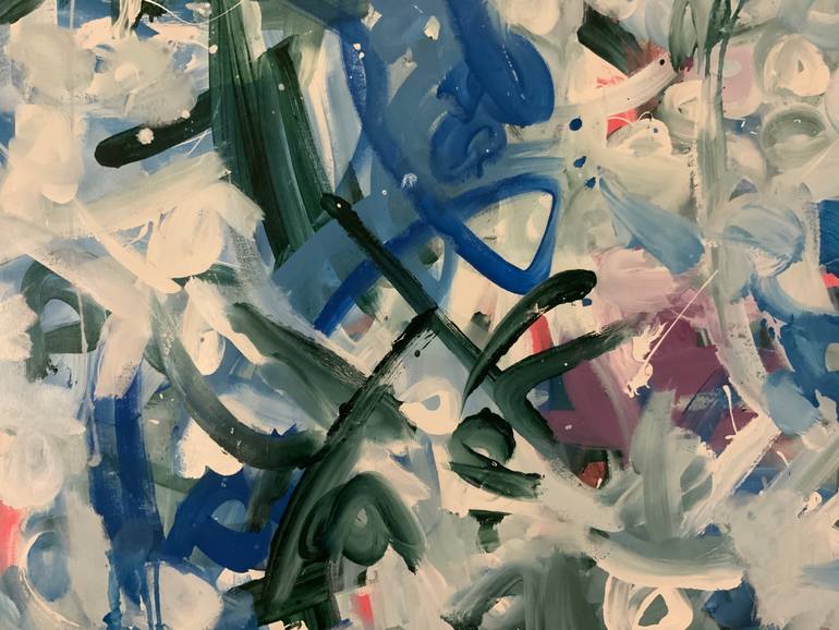 Original Abstract Expressionism Abstract Painting by Rodrigue Semabia