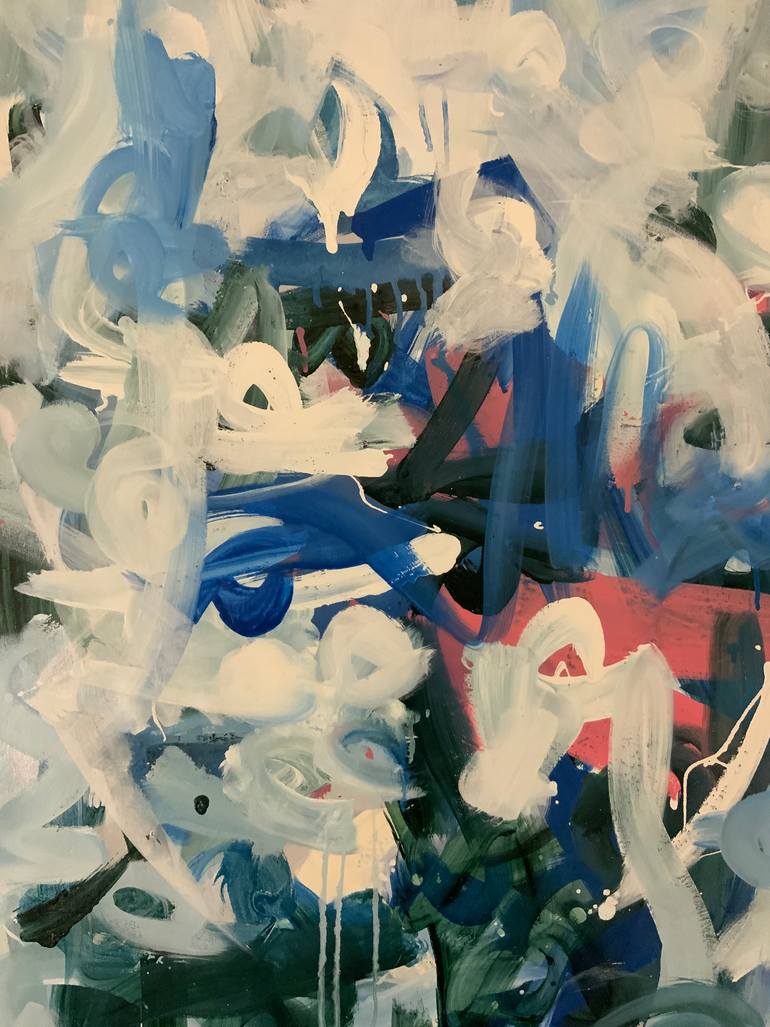 Original Abstract Expressionism Abstract Painting by Rodrigue Semabia