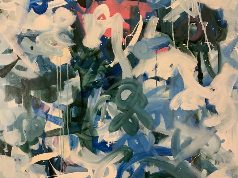 Original Abstract Expressionism Abstract Painting by Rodrigue Semabia