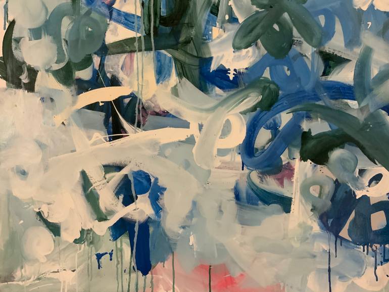 Original Abstract Expressionism Abstract Painting by Rodrigue Semabia