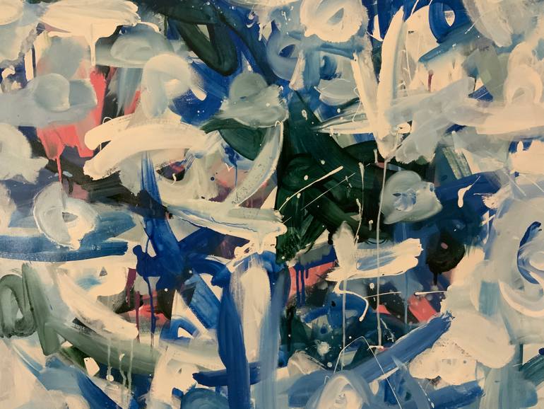 Original Abstract Expressionism Abstract Painting by Rodrigue Semabia