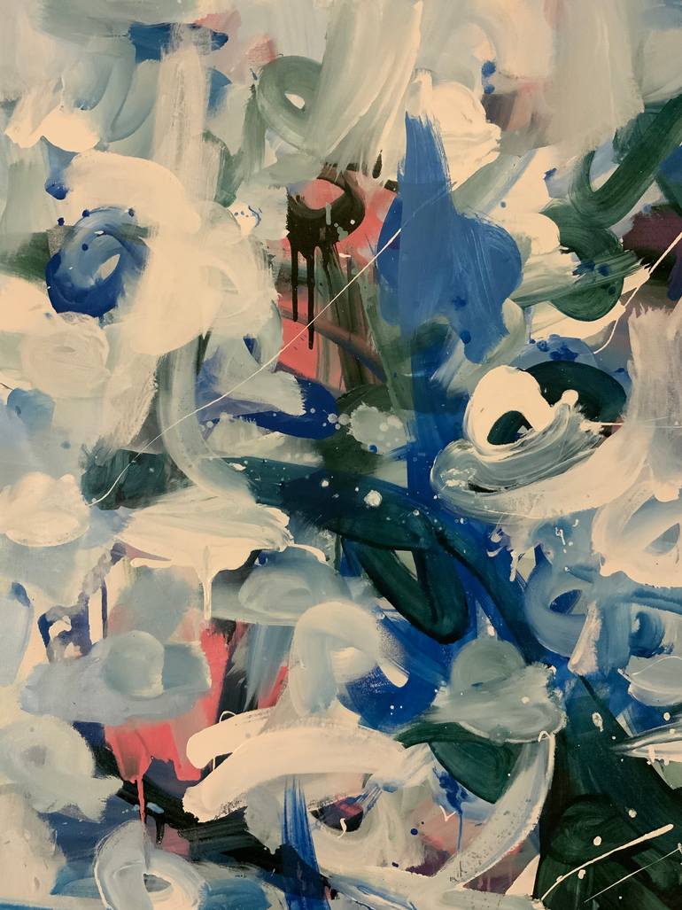 Original Abstract Expressionism Abstract Painting by Rodrigue Semabia
