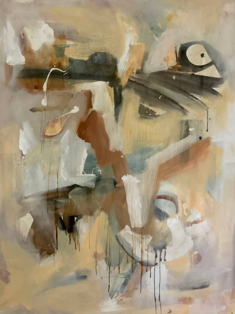 Original Abstract Expressionism Abstract Painting by Rodrigue Semabia