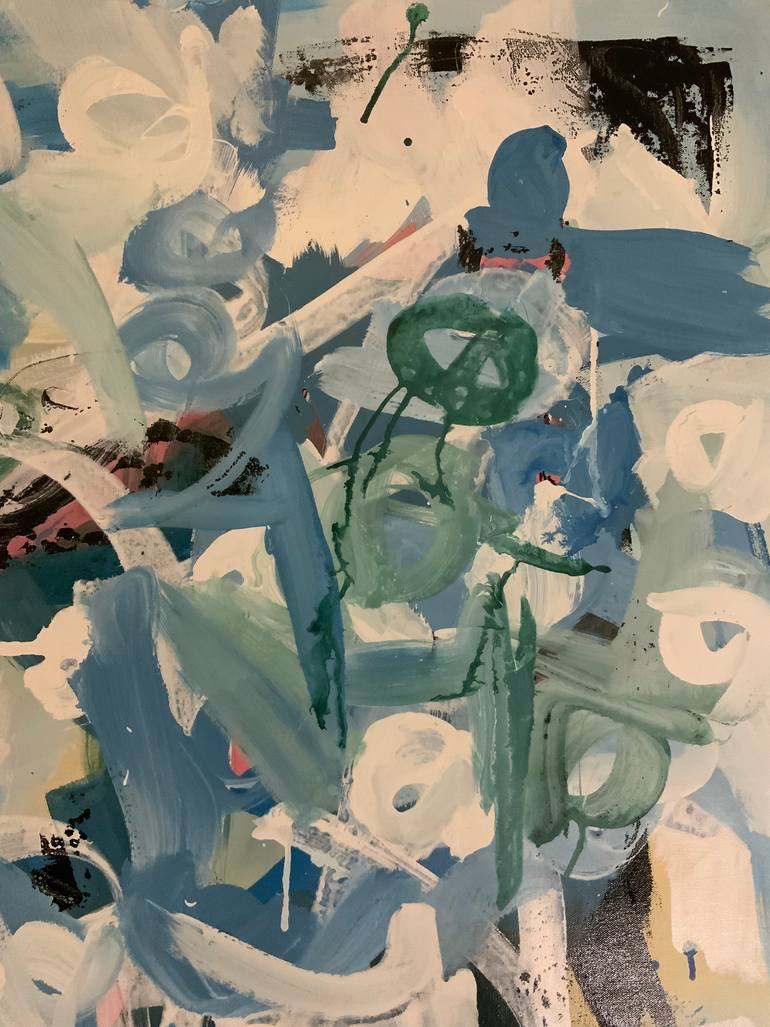 Original Abstract Expressionism Abstract Painting by Rodrigue Semabia