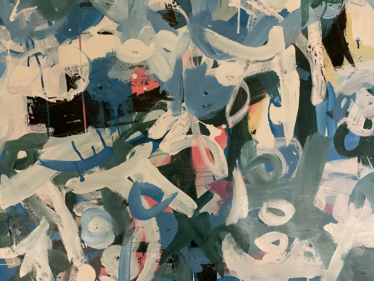 Original Abstract Expressionism Abstract Painting by Rodrigue Semabia