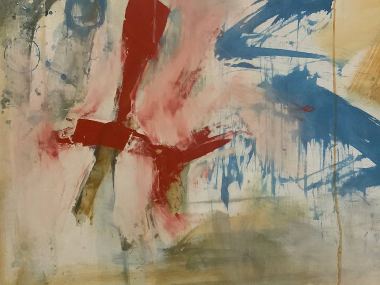 Original Abstract Expressionism Abstract Painting by Rodrigue Semabia