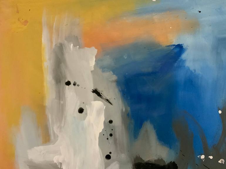 Original Abstract Expressionism Abstract Painting by Rodrigue Semabia