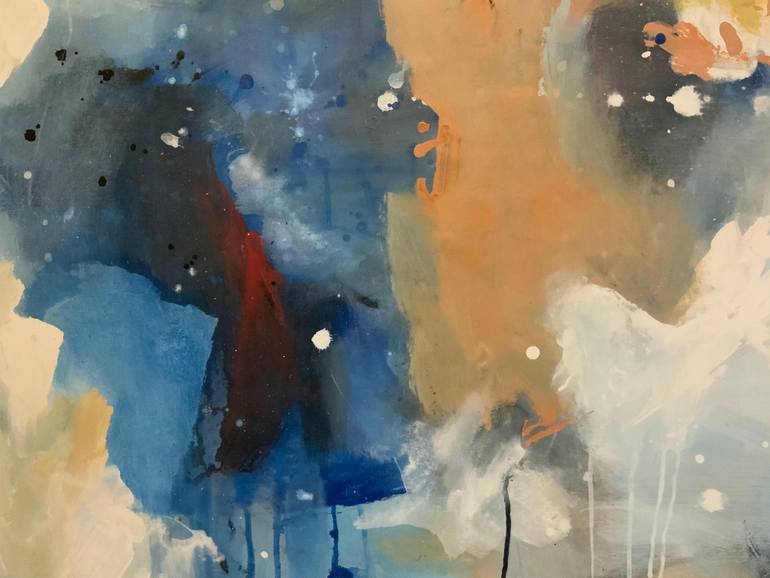 Original Abstract Expressionism Abstract Painting by Rodrigue Semabia