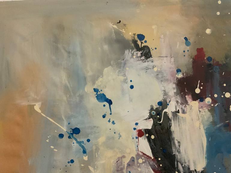 Original Abstract Expressionism Abstract Painting by Rodrigue Semabia