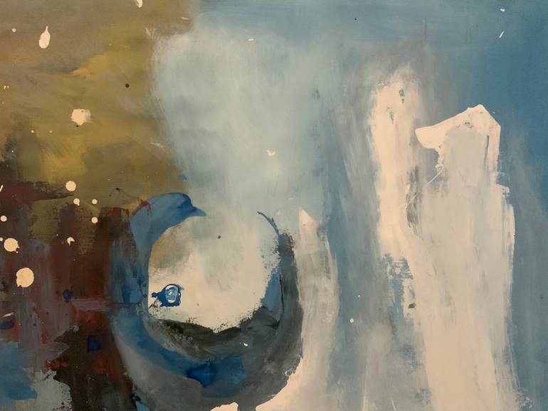 Original Abstract Expressionism Abstract Painting by Rodrigue Semabia