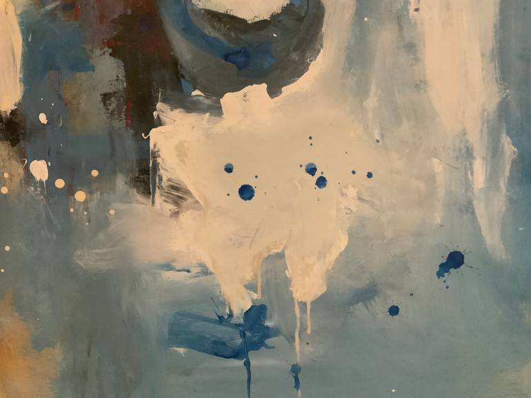 Original Abstract Expressionism Abstract Painting by Rodrigue Semabia