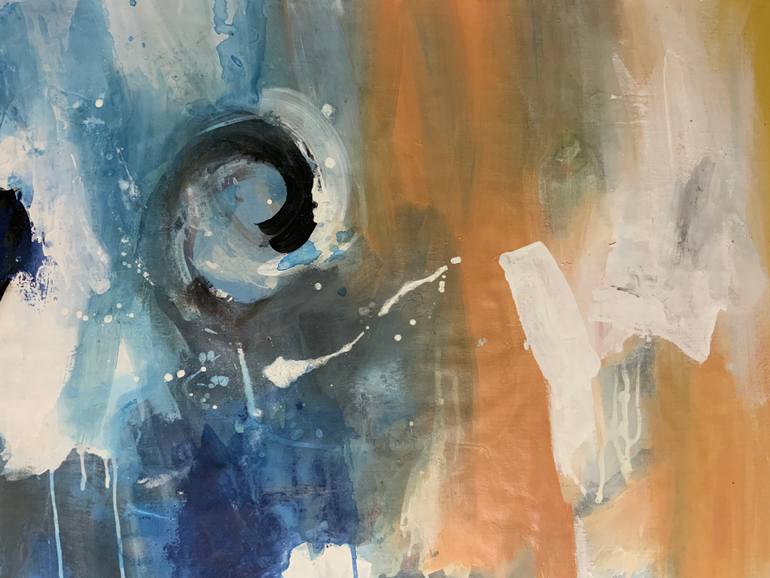 Original Abstract Expressionism Abstract Painting by Rodrigue Semabia