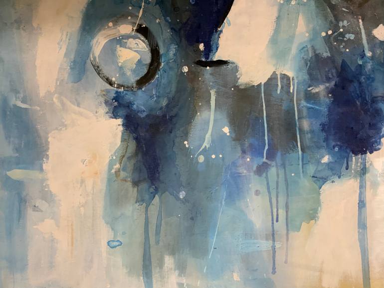 Original Abstract Expressionism Abstract Painting by Rodrigue Semabia