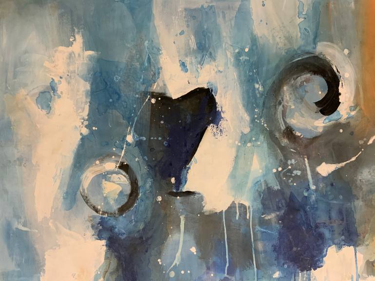 Original Abstract Expressionism Abstract Painting by Rodrigue Semabia