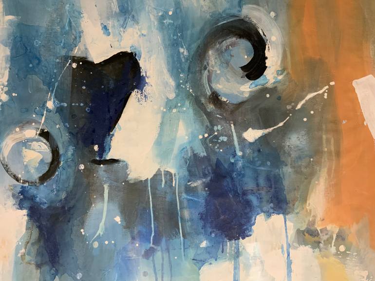 Original Abstract Expressionism Abstract Painting by Rodrigue Semabia