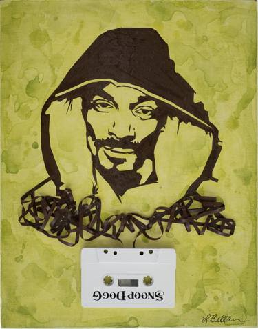 Snoop Dogg Green Watercolor Cassette Portrait thumb